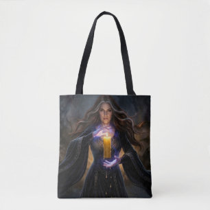 Tote Bag Sorcière de la Chandelle Arcanique