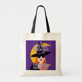 Tote Bag Sorcière d'Halloween effrayante et malice d'octobr