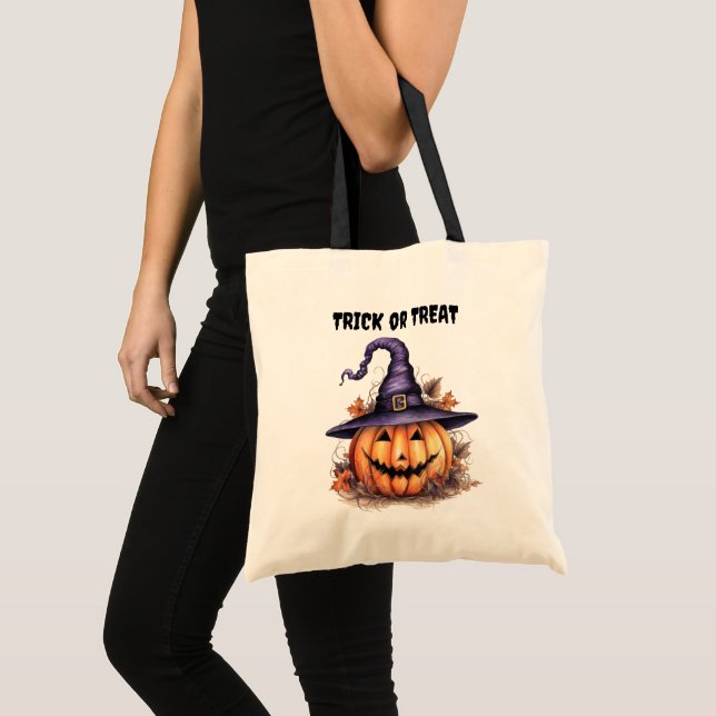Tote Bag Sorcière Jack o'Lantern Enfants Halloween (Devant (produit))