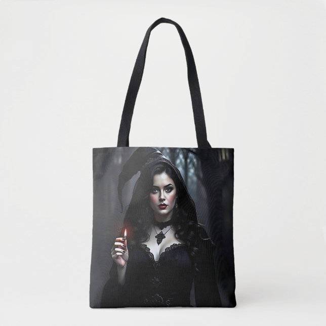 Tote Bag Sorcière nocturne (Devant)