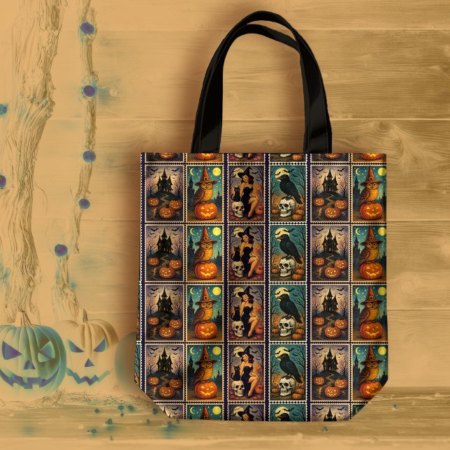 Tote Bag Sorcière vintage Pinup Halloween (Créateur téléchargé)