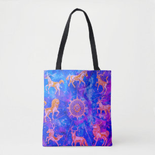 Tote Bag Sortir avec style avec ce bleu + violet
