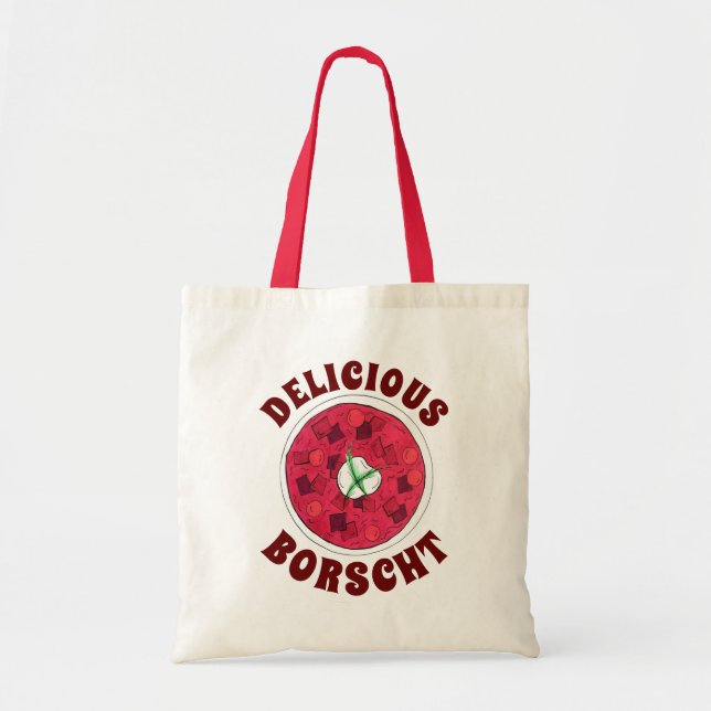 Tote Bag Soupe de betterave rouge Borscht Europe de l'Est (Devant)