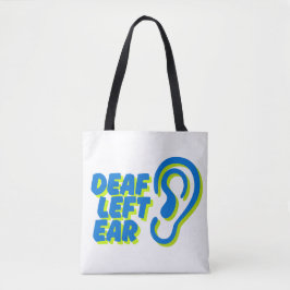 Tote Bag sourd oreille gauche blanc arrière - plan