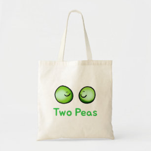 Tote Bag Sourire Deux Pois Cute Friendship Art