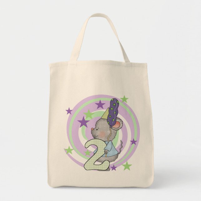 Tote Bag Souris 2e anniversaire T-shirts et cadeaux (Devant)
