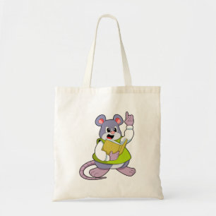 Tote Bag Souris comme enseignant avec livre