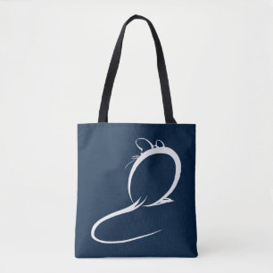 Tote Bag Souris de peinture Sumi E Brushstroke japonaise