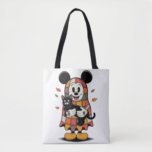Tote Bag Souris et chat d'automne (Devant)