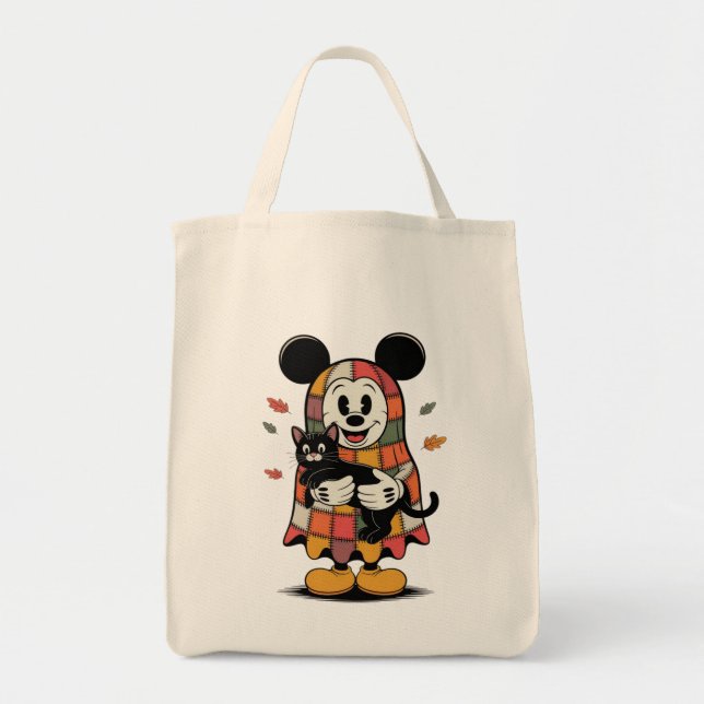 Tote Bag Souris et chat d'automne (Devant)