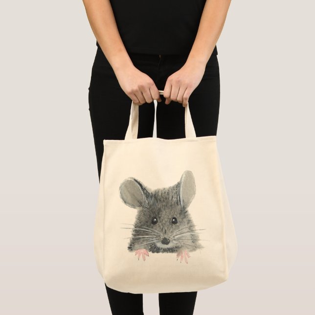 Tote Bag Souris gris (Devant (produit))