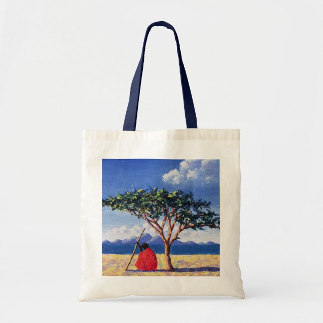 Tote Bag Sous l'arbre 1991 d'acacia (Devant)