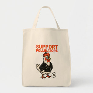 Tote Bag Soutenez les Polinisateurs Magnifique Coq en Blous