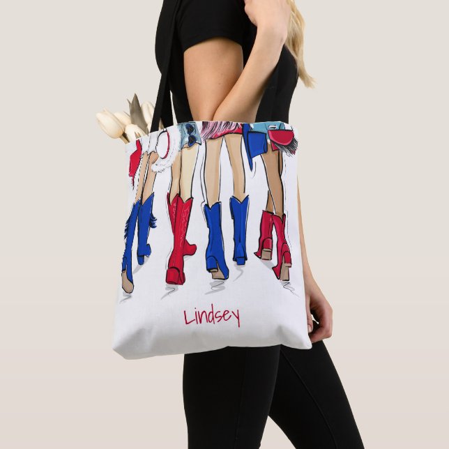 Tote Bag Southern Texas Ladies Fashion Boot de garçon en bl (De près)