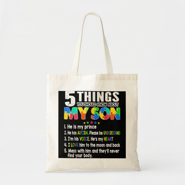 Tote Bag Soutien de la sensibilisation sur l'autisme Autism (Devant)