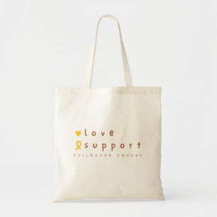 Tote Bag soutien du cancer de l'enfance amour Totes Bags ca