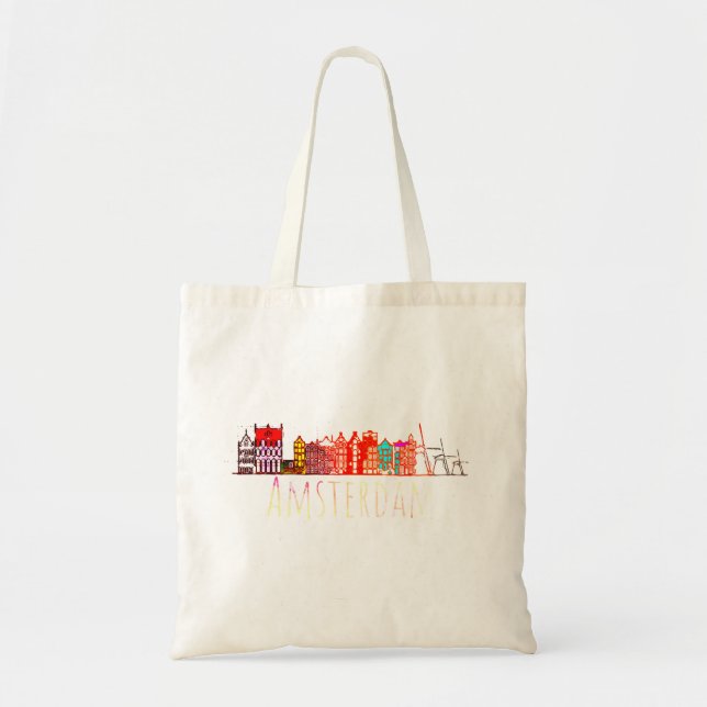 Tote Bag Souvenir de Pays-Bas de ville d'Amsterdam (Devant)