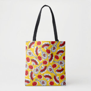 Tote Bag Souvenirs espagnols partout sur fourre-tout rouge