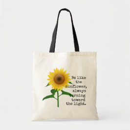 Tote Bag Soyez comme le tournesol Fourre-tout