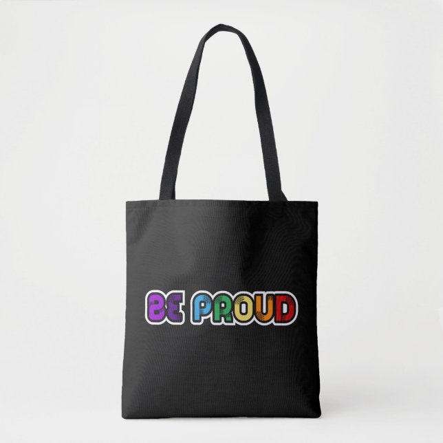 Tote Bag Soyez fier du Gay pride LGBT (Devant)