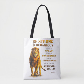 Tote Bag Soyez Fort et Courageux 