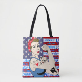 Tote Bag "Soyez fort les femmes patriotes dans vie"