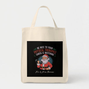 Tote Bag Soyez gentil avec votre physiothérapeute, Père Noë