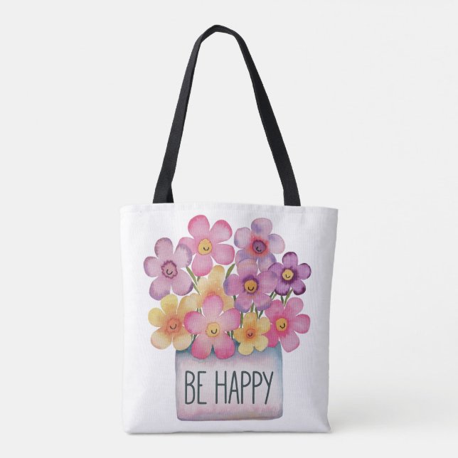 Tote Bag Soyez heureux (Dos)