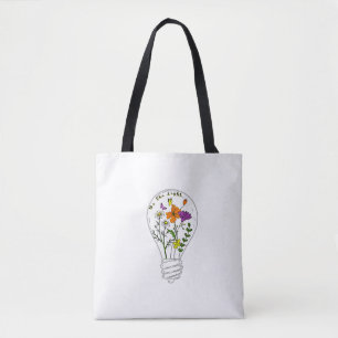 Tote Bag Soyez La Citation Motivationnelle Du Fleur sauvage