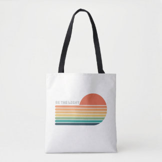 Tote Bag Soyez le Light Retro Inspirational Shopping