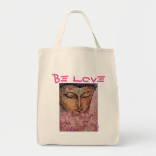 Tote Bag Soyez toile d'art d'aquarelle de Bouddha d'amour