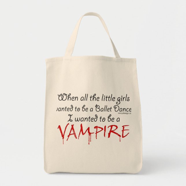 Tote Bag Soyez un vampire (Devant)