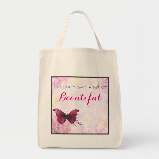 Tote Bag Soyez votre propre espèce de belle Quotation Aquar (Devant)