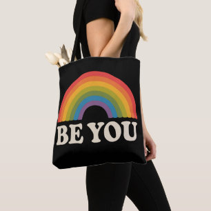 Tote Bag Soyez vous gay Lesbian Pride LGBTQ Ally Rainbow Re