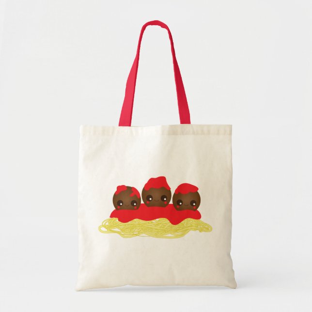 Tote Bag Spaghetti & Meatballs (Devant)