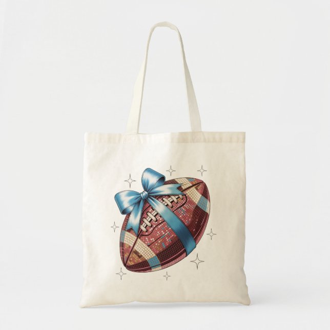 Tote Bag Sparkle Gridiron cadeau de football avec Graphique (Devant)