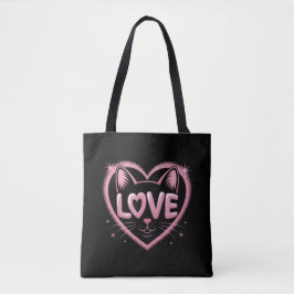Tote Bag Sparkling Cat Love