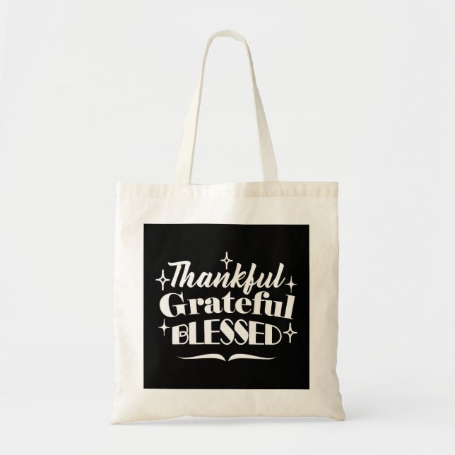 Tote Bag Sparkling Thanksgiving Devis Holiday Design (Devant)