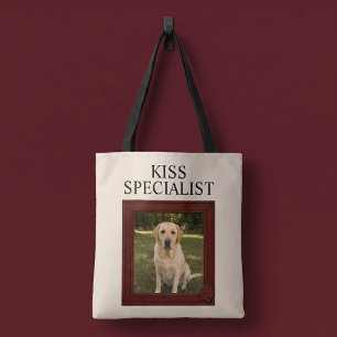 Tote Bag Spécialiste du baiser Photo de chien drôle personn