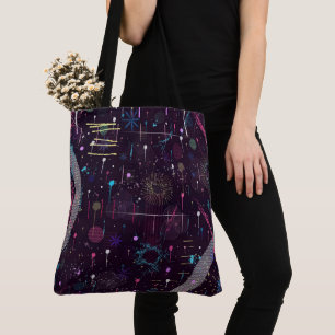 Tote Bag Spectacle de feux d'artifice : Art abstrait