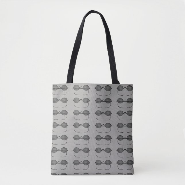 Tote Bag Spectacles Lunettes de vue d'antiquité Vision Lune (Devant)