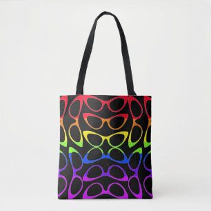 Tote Bag Spectaculaire Motif arc-en-ciel lunettes pour oeil