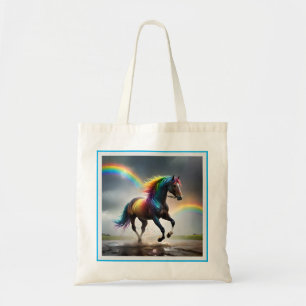 Tote Bag Spectre de grâce : Cheval arc-en-ciel sous les Rai
