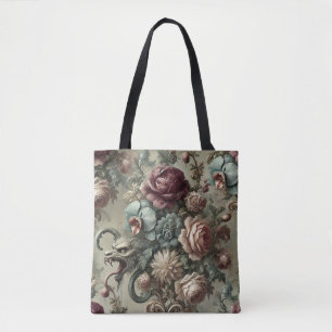 Tote Bag Spellhound - Bête florale gothique baroque