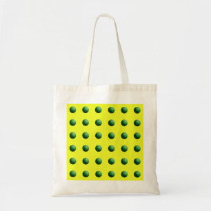 Tote Bag Sphères vertes sur jaune