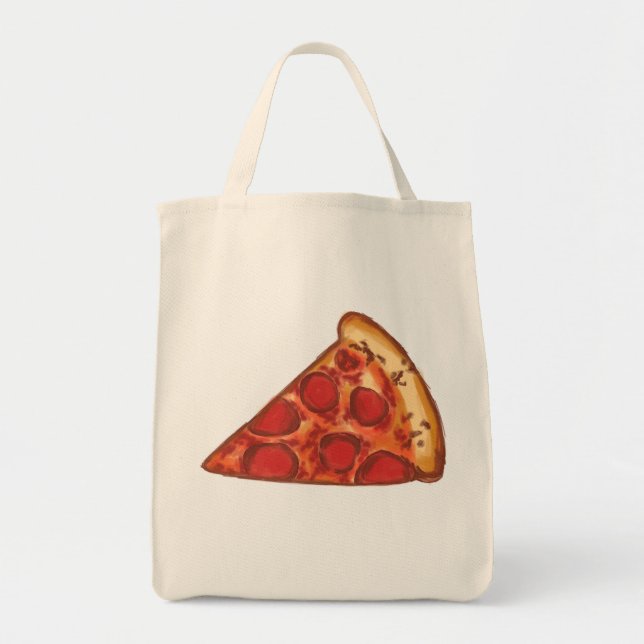 Tote Bag Spicy piza watercolor design  (Devant)