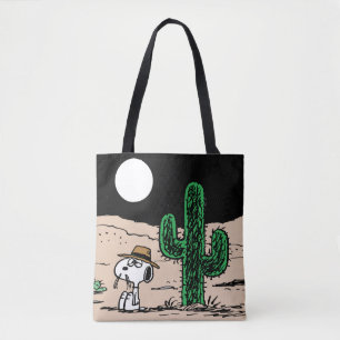 Tote Bag Spike dans un désert illuminé par la Lune