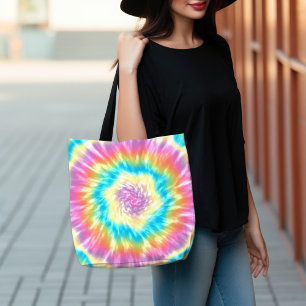 Tote Bag Spirale à Cravate Super vibrante en couleurs paste
