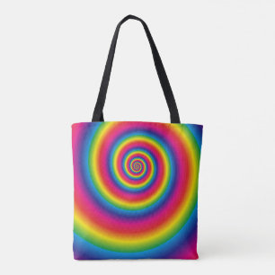 Tote Bag Spirale arc-en-ciel