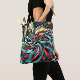 Tote Bag Spirale de pixel amplifié avec ton en verre martel
